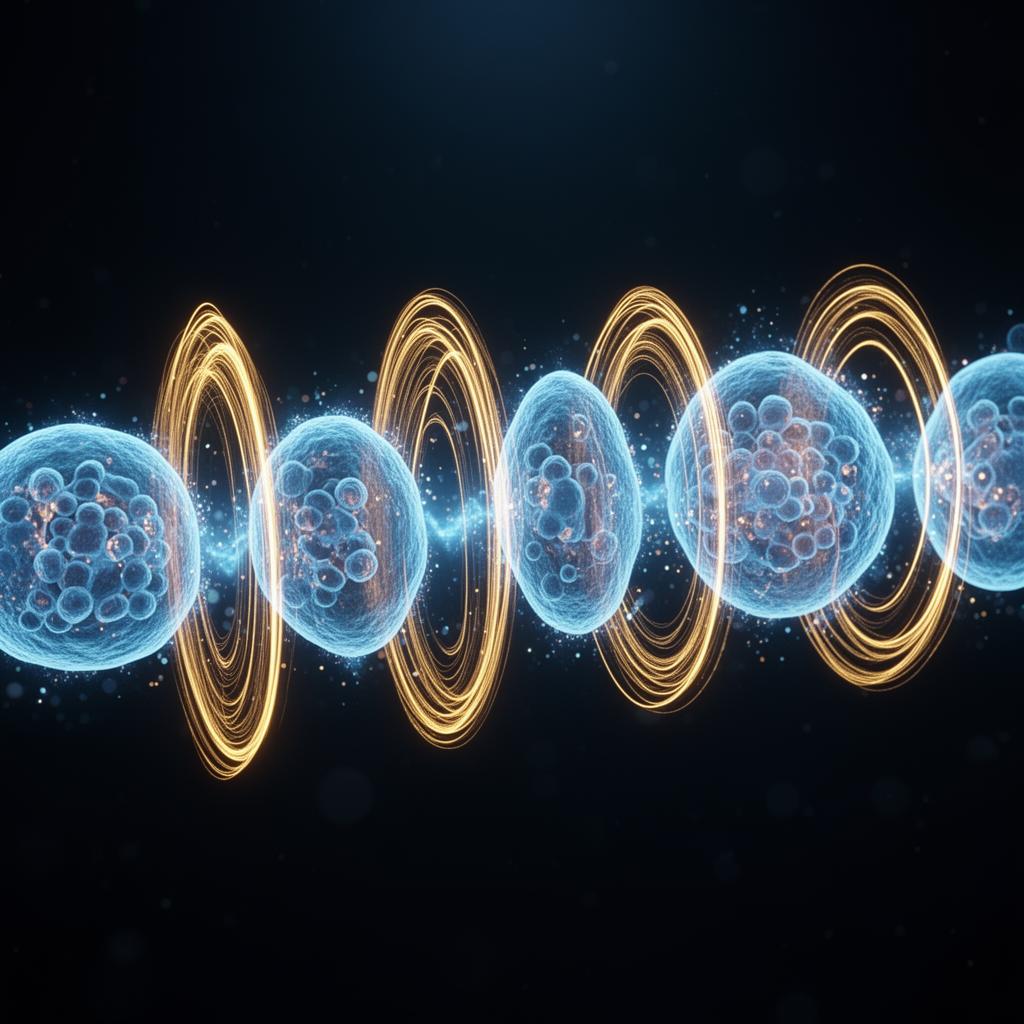 Visualization of PEMF energy waves resonating with cells